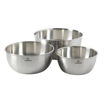 Calphalon Astro 3 Piece Stainless Steel Mixing Bowl Set In Silver