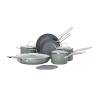Calphalon Ceramic 12-pc. Non-stick Cookware Set In Silver