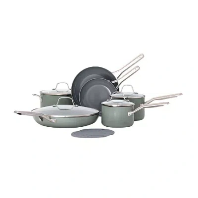 Calphalon Ceramic 12-pc. Non-stick Cookware Set In Silver