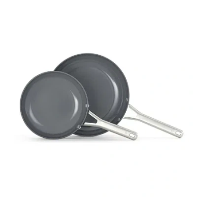 Calphalon Ceramic 2-pc. Non-stick Frypan Set In Black