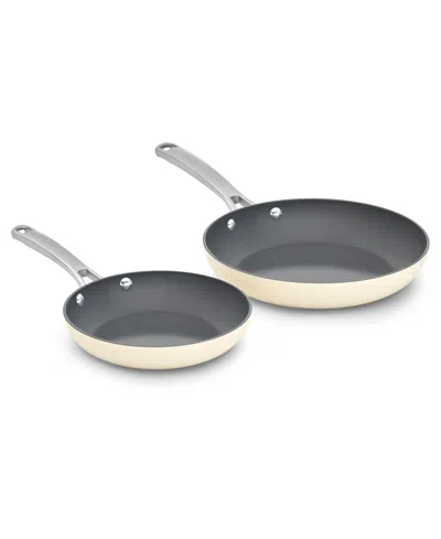 Calphalon Ceramic 2-piece Fry Pan Set In White