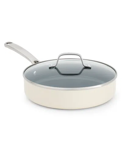 Calphalon Ceramic 3-quart Saute Pan With Lid In White