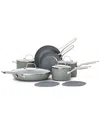 Calphalon Ceramic Nonstick 12-piece Cookware Set In Grey