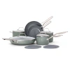 Calphalon Ceramic Nonstick 12-piece Cookware Set, Silver Ash In Multi