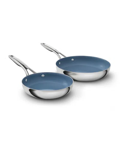 Calphalon Ceramic Nonstick 2-piece Cookware Set In Blue