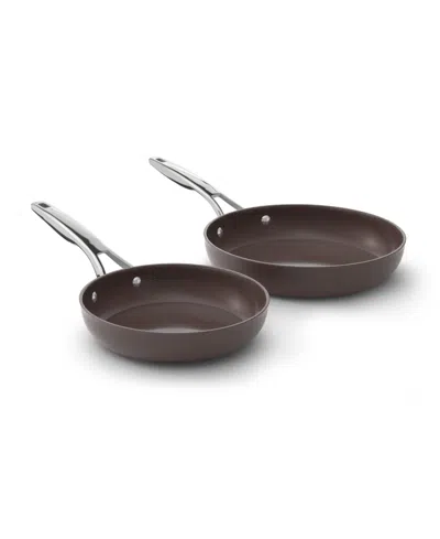 Calphalon Ceramic Nonstick 2-piece Cookware Set In Brown