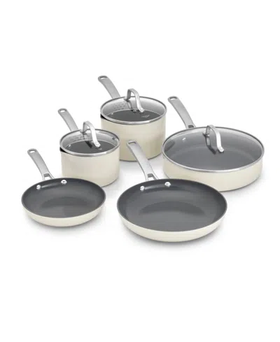Calphalon Ceramic Nonstick 8-piece Cookware Set In White