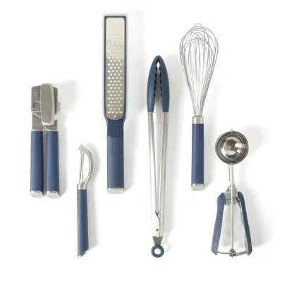 Calphalon Edge 6 Piece Stainless Steel Kitchen Gadgets Set In Stainless Steel;navy