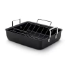 Calphalon Hard Anodized 16" Roasting Pan With Rack In Black