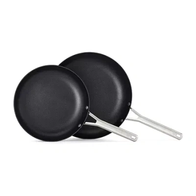 Calphalon Hard Anodized 2-pc. Frying Pan Set In Black