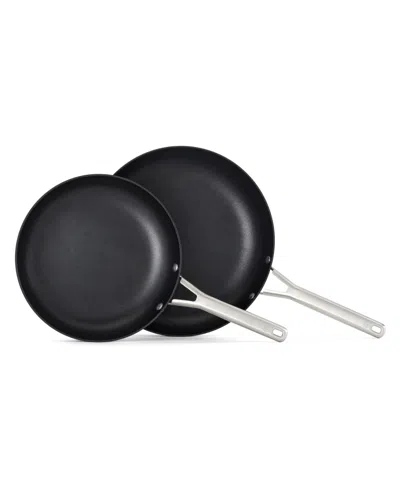 Calphalon Hard-anodized Nonstick 10-inch And 12-inch Frying Pan Set In Black