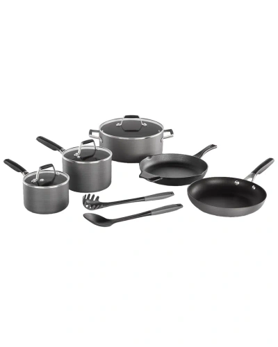 Calphalon Hard-anodized Nonstick 10pc Cookware Set In Gray