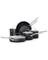 Calphalon Hard-anodized Nonstick 10-piece Cookware Set In Blue