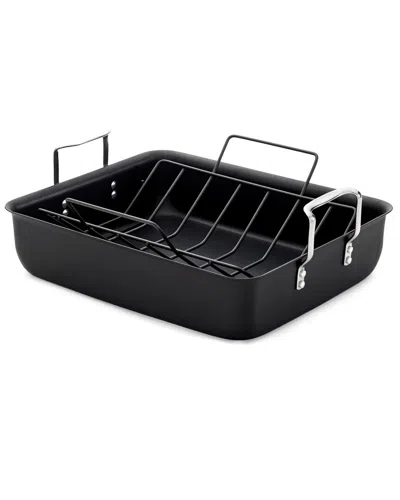 CALPHALON CALPHALON HARD-ANODIZED NONSTICK 16IN ROASTING PAN WITH RACK
