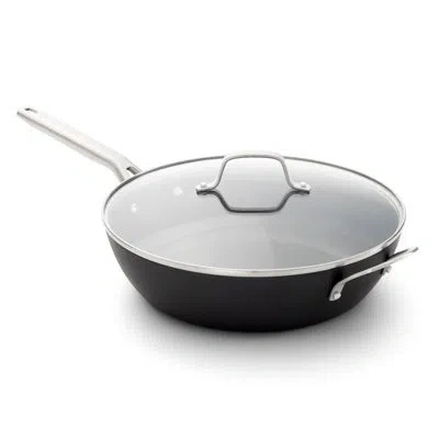 Calphalon Hard-anodized Nonstick 12" Jumbo Frying Pan With Lid In Black