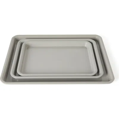 Calphalon Legacy 3 Piece 18 ", 15" And 13" Pfa Free Nonstick Cookie Sheet In Gray
