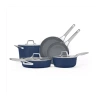 Calphalon Premier Ceramic Nonstick 8-piece Cookware Set In Blue