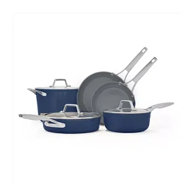 Calphalon Premier Ceramic 8-pc. Cookware Set In Blue