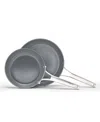 Calphalon Premier Ceramic Nonstick 8" And 10" Frying Pan Set In Mushroom Grey