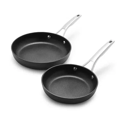 Calphalon Premier Hard Anodized 2-pc. Frying Pan Set In Black