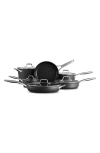 Calphalon Premier Hard Anodized Nonstick 11-piece Cookware Set In Black
