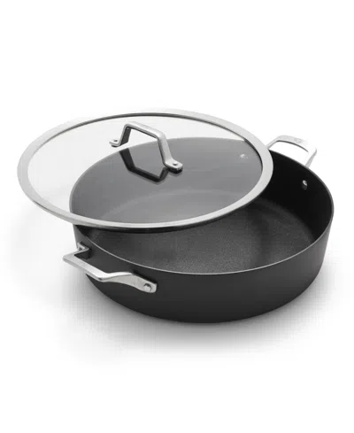Calphalon Premier Hard-anodized Nonstick 7 Quart Sauteuse With Lid In Black,stainless Steel