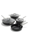 Calphalon Premier Hard Anodized Nonstick 8-piece Cookware Set In Black