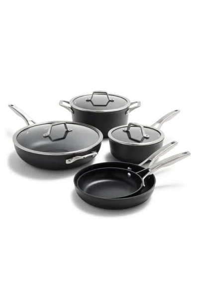 Calphalon Premier Hard Anodized Nonstick 8-piece Cookware Set In Black