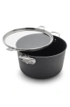 Calphalon Premier Space Saving Hard Anodized Nonstick 12-quart Stockpot With Lid In Black