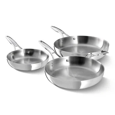Calphalon Premier Stainless Steel 3-piece Fry Pan Set