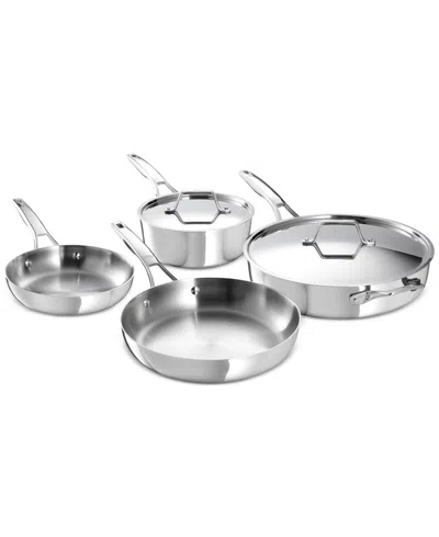 Calphalon Premier Stainless Steel 6-piece Cookware Set In Silver