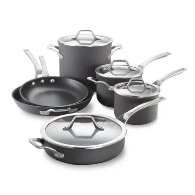 Calphalon Signature Hard Anodized Nonstick 10 Piece Cookware Set In Black