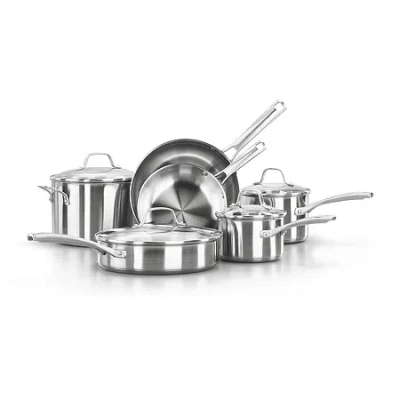 Calphalon Stainless Steel 10-pc. Cookware Set In Gray