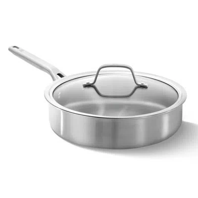 Calphalon Stainless Steel 3-qt Saut Pan With Lid In Gray