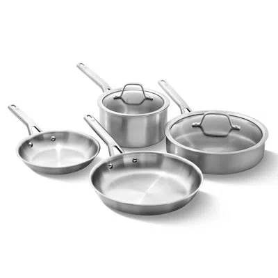 Calphalon Stainless Steel 6-piece Cookware Set In Silver