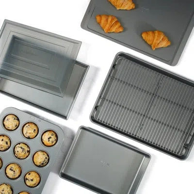 Calphalon Titan 10 Piece Steel Core Pfa Free Nonstick Bakeware Set In Grey