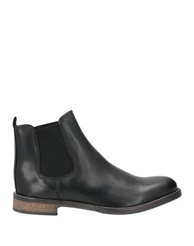 Calpierre Man Ankle Boots Black Size 10 Calfskin