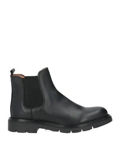 Calpierre Man Ankle Boots Black Size 10 Calfskin
