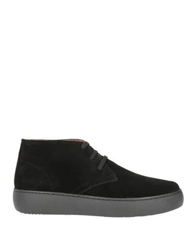 Calpierre Man Ankle Boots Black Size 9 Leather
