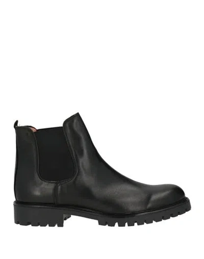 Calpierre Man Ankle Boots Black Size 9 Leather