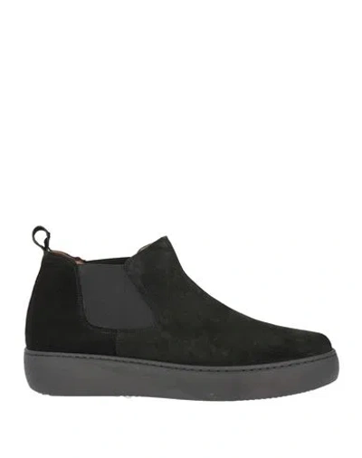 Calpierre Man Ankle Boots Black Size 9 Leather