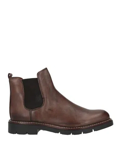 Calpierre Man Ankle Boots Brown Size 9 Leather