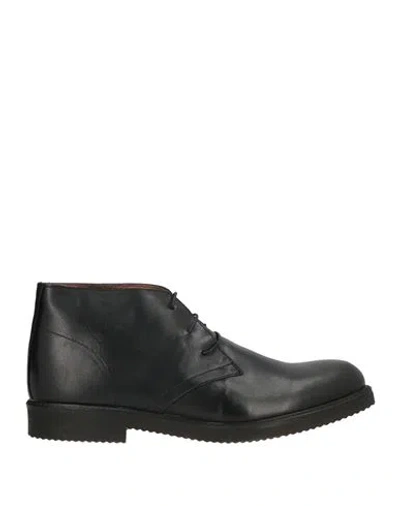 Calpierre Man Ankle Boots Midnight Blue Size 10 Leather