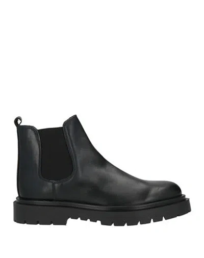 Calpierre Man Ankle Boots Midnight Blue Size 9 Leather