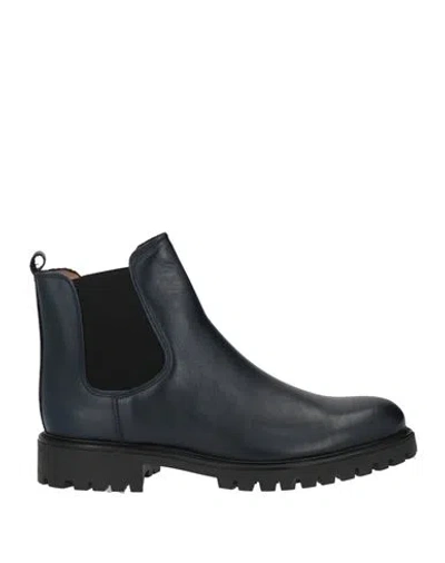 Calpierre Man Ankle Boots Midnight Blue Size 9 Leather