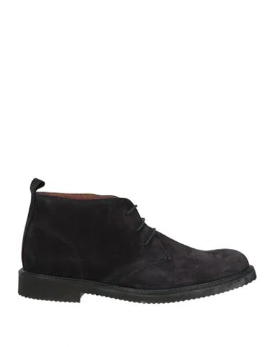 Calpierre Man Ankle Boots Midnight Blue Size 9 Leather