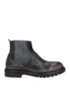 Calpierre Man Ankle Boots Steel Grey Size 9 Leather In Grey