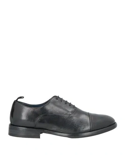 Calpierre Man Lace-up Shoes Black Size 8 Soft Leather