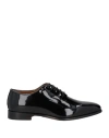 Calpierre Man Lace-up Shoes Black Size 8 Leather In Black