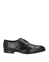 Calpierre Man Lace-up Shoes Black Size 9 Calfskin In Black